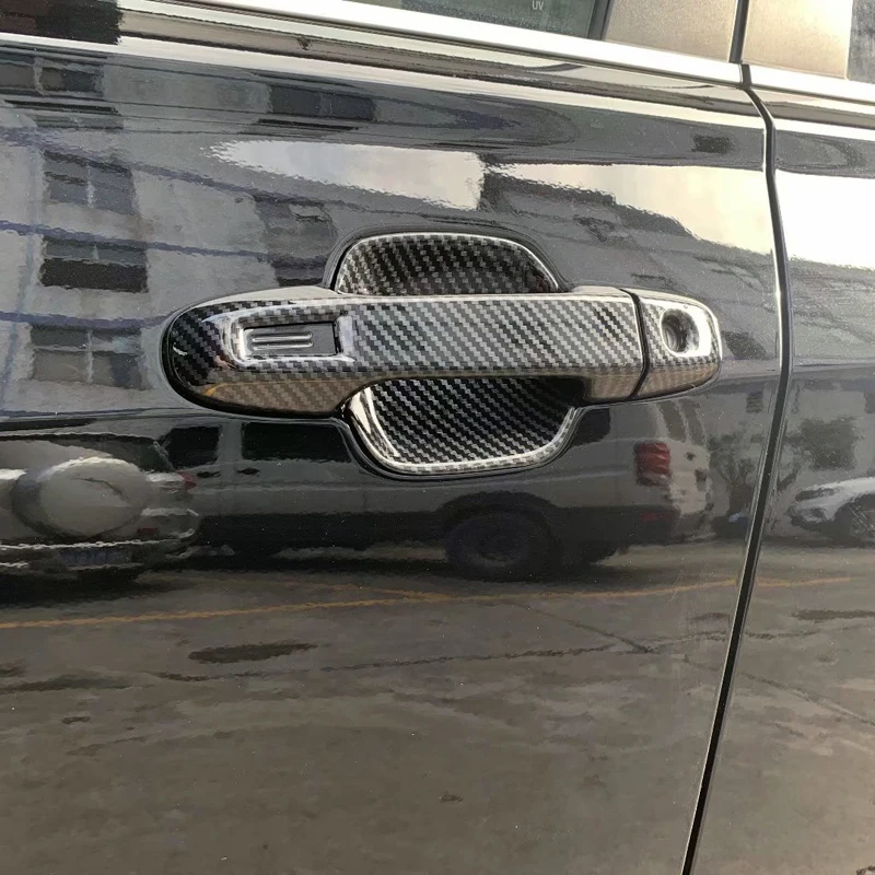 Углеродное волокно цветной автомобильный Стайлинг внешняя сторона автомобиля Дверная ручка чаша крышка чашки отделка 4 шт. для Subaru Forester SK