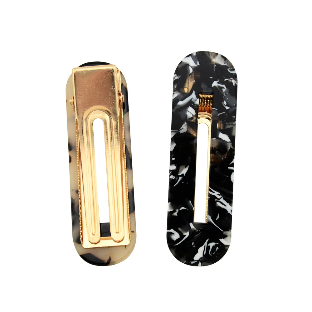 1 шт. новые женские Акриловые зажимы для волос полые капли прямоугольная