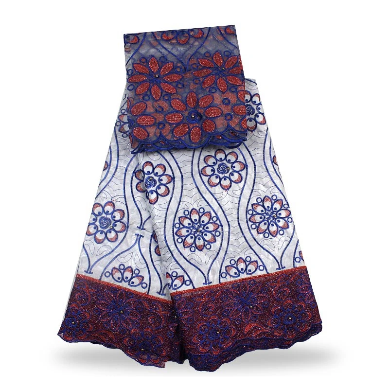 Getzner Brocade Базен Riche заводская цена Африканский кружевная ткань с блузка модная 2