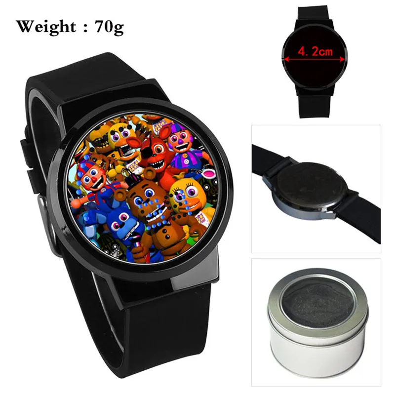 Часы Five Nights At Freddy Bonnie Foxy для мальчиков и девочек водонепроницаемый светодиодный сенсорный экран наручные часы студенческий подарок