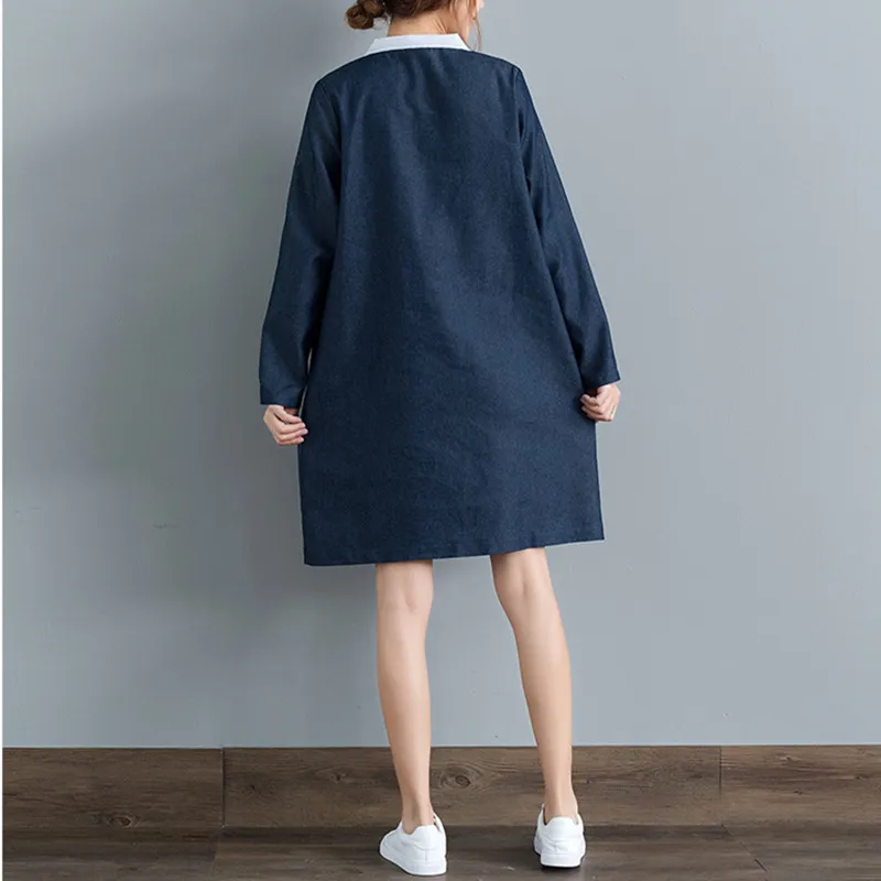 Новый Демисезонный Для женщин Платья для Vestidos плюс Размеры тонкий сплошной