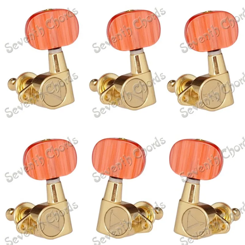 Набор из 6 шт. красивые пластиковые овальные кнопки Carbuncle герметичные тюнеры для