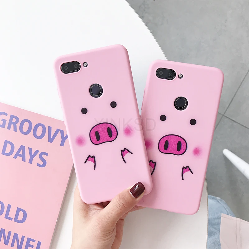 Милый чехол для телефона с изображением поросенка из мультфильма для Xiao mi Red mi 4X 5A 5 Plus 7 Note 5 6 7 Pro Prime mi 8 A2 lite 9 SE A1 mi x 2 2S Мягкий чехол из ТПУ