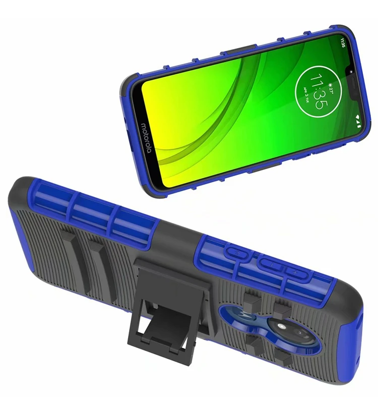Для Motorola MOTO G7 power G7 power Американская версия Hybrid Heavy Duty 3 в 1 военный Камуфляжный Жесткий противоударный Чехол Зажим для ремня подставка чехол