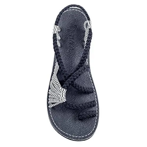 Летние пляжные сандалии женские туфли, шлепанцы Ladies Sandles Zapatos Mujer на плоской подошве; шлепанцы без задника с открытыми пальцами; Вьетнамки; женская летняя обувь buty; искусственная кожа; Прямая(дропшиппинг); damskie больших размеров; большие размеры 35-44