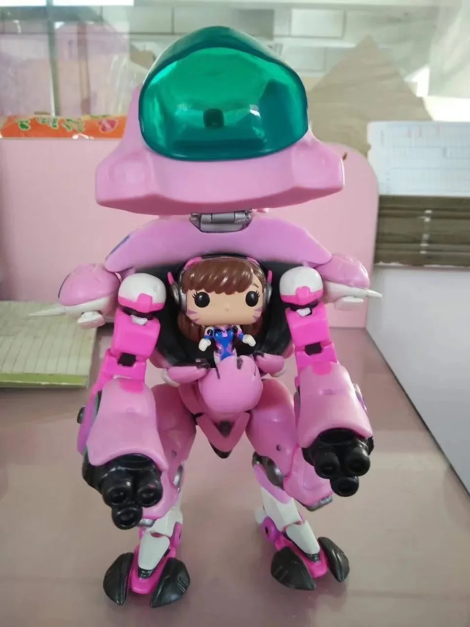 15 см игры герой OW D. VA с Meka 6 &quotдруг Виниловая Игрушка Рисунок без коробку | Игрушки