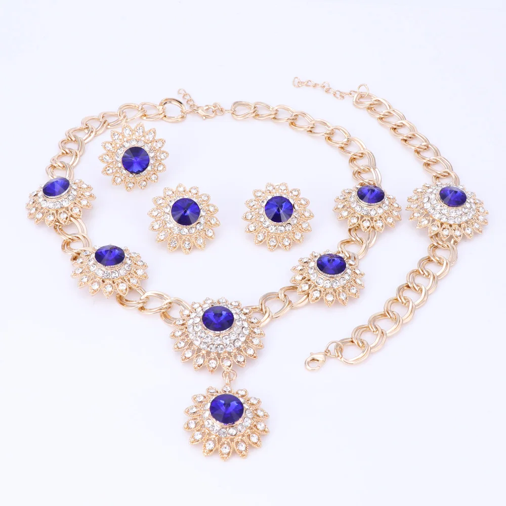 Женские Ювелирные наборы для невесты модные свадебные украшения кристалл