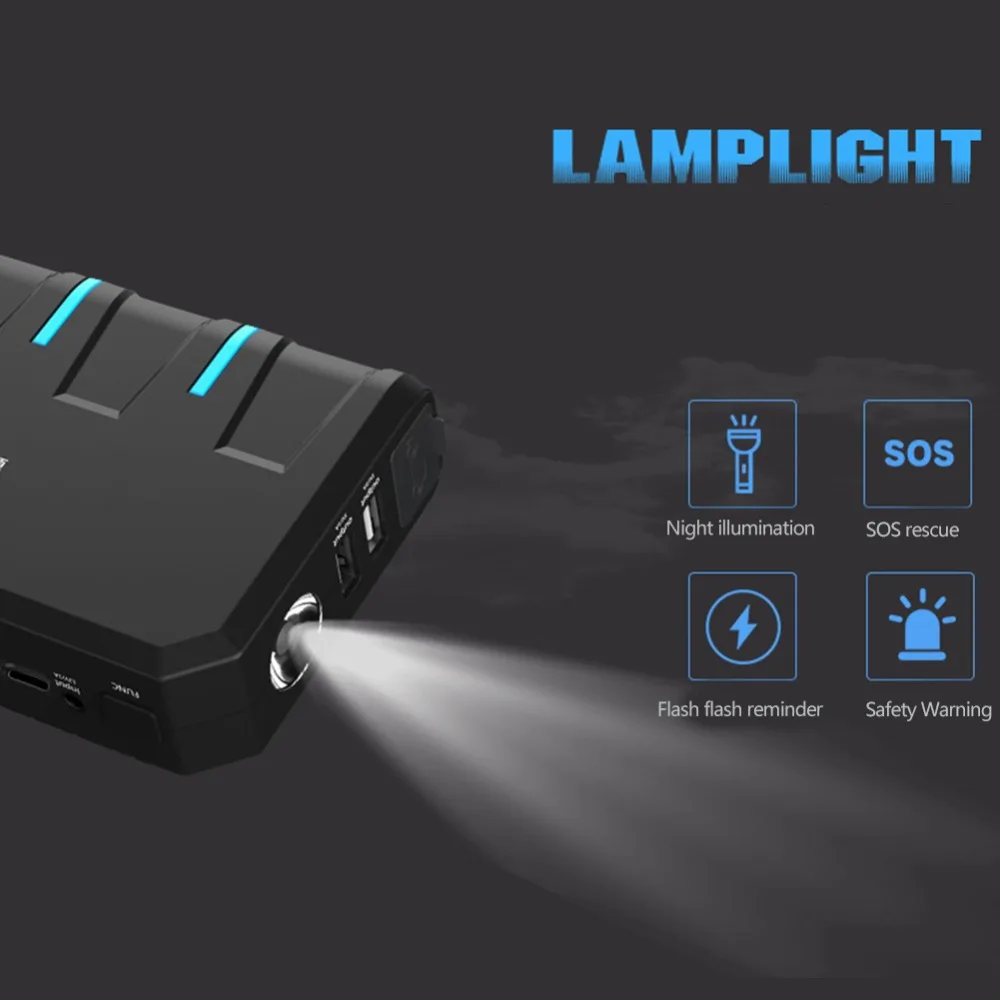 Мощный стартер скачка 18000mAh портативный автомобиля (до 6 5 литров газа 2 литровый