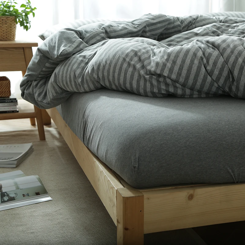 4 шт. 100% хлопок трикотажная ткань комплект постельного белья Королевский размер