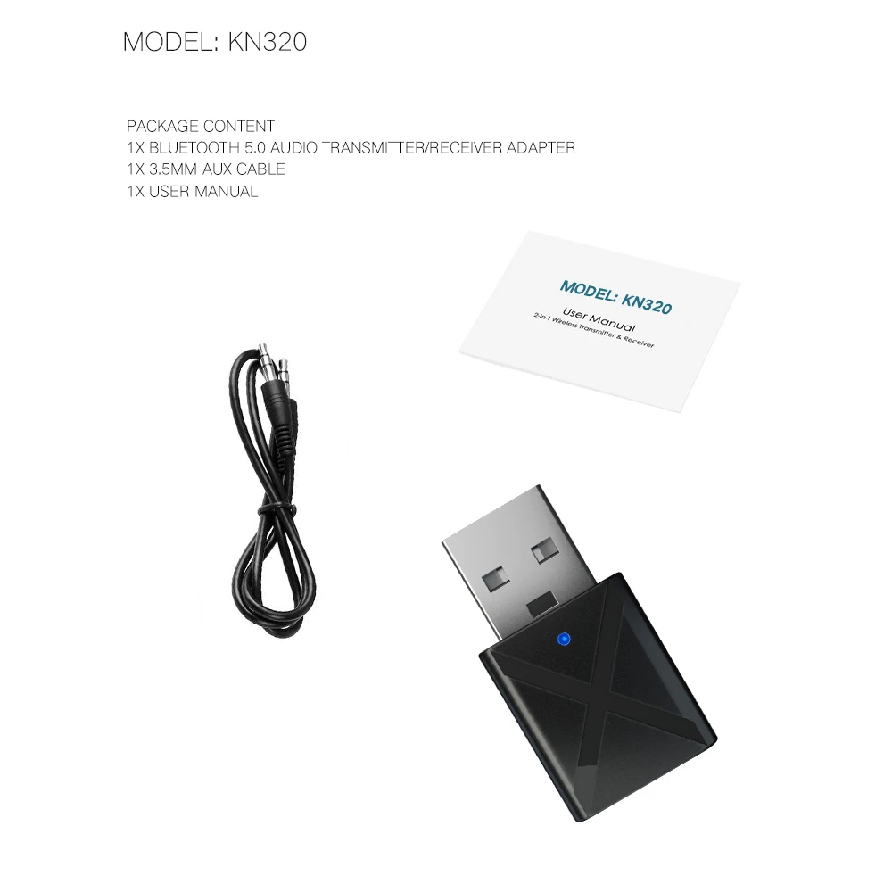 2 в 1 Bluetooth 5,0 приемник передатчик Bluetooth беспроводной адаптер аудио с 3,5 мм AUX аудио для домашнего ТВ автомобиля MP3 ПК динамик