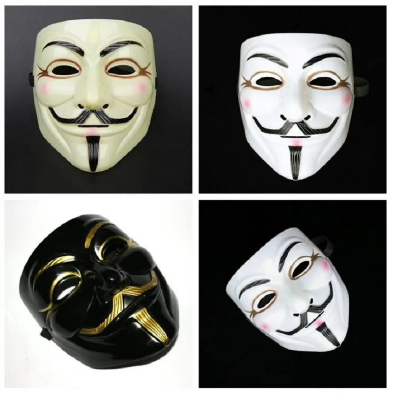 Маска V Geek Movie Theme Vendetta маскарадная вечеринка украшение Word Румяна для лица