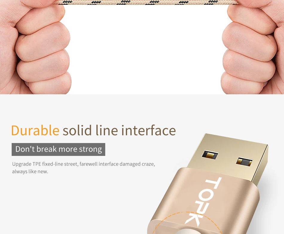 TOPK 1 м 2 м Micro USB кабель 2.4A кабель передачи данных для быстрой зарядки для Xiaomi Redmi Note 5 samsung нейлон Android телефон зарядное устройство кабель