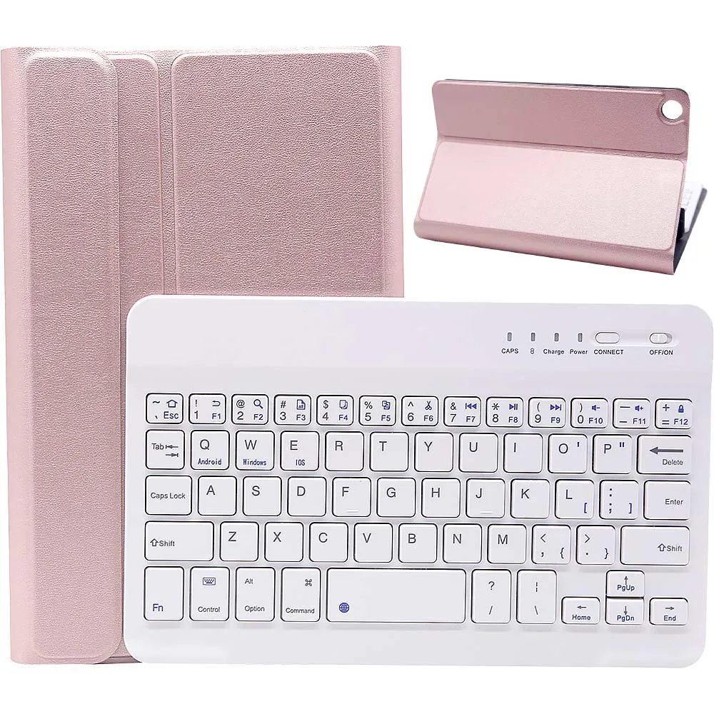 rose gold Чехол-клавиатура для huawei MediaPad M5 Lite 8," чехол-подставка для планшета Smart Cover для Honor Tab 5 JDN2-AL00HN/W09 чехол - Цвет: rose gold