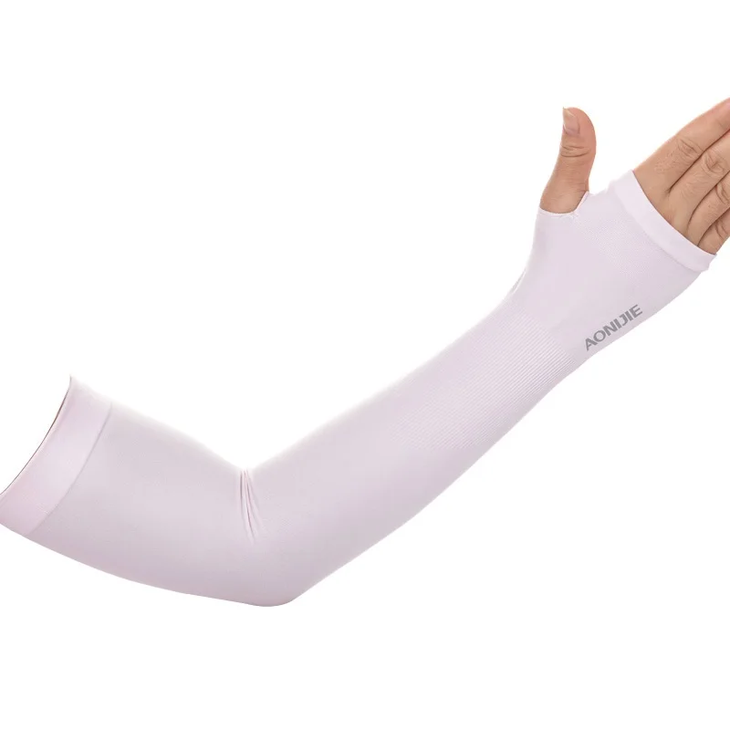 Pink Aonijie 1 пара, солнца УФ-защитой велосипед Ice дышащий подогреватели руку Спорт на открытом воздухе Пеший Туризм Велоспорт - Цвет: Pink