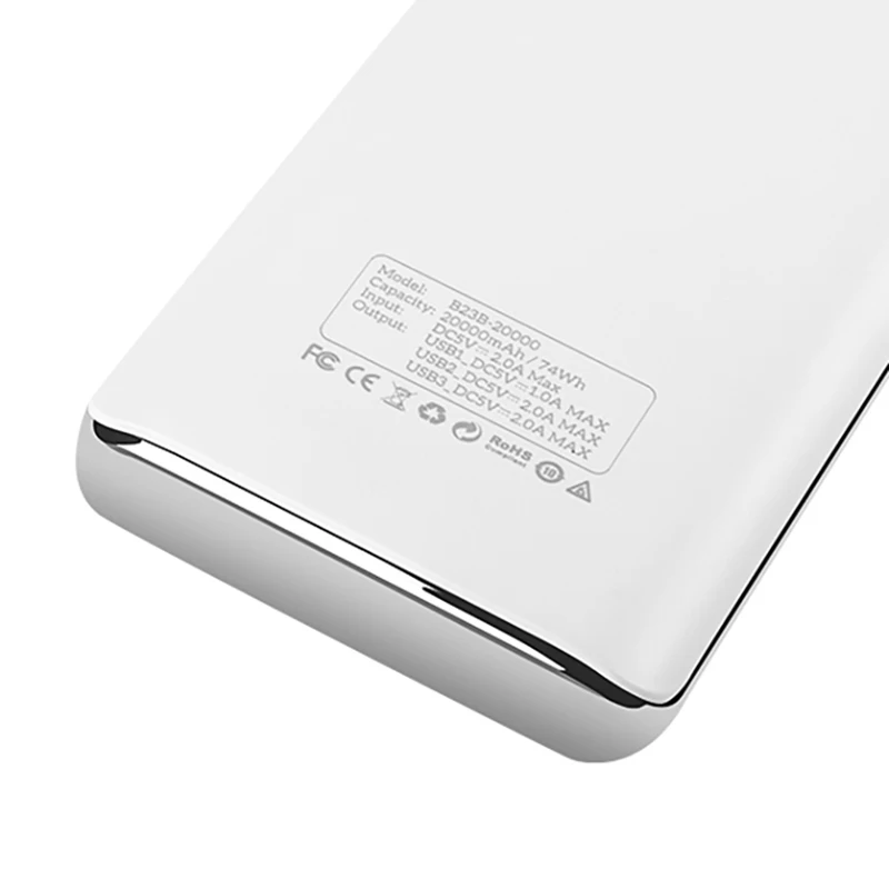HOCO B23B 20000 мАч Внешний аккумулятор 18650 литиевая упаковка Pover Bank power bank быстрое