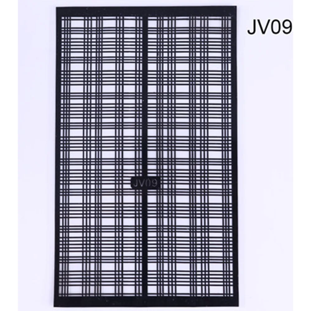 Весы для ногтей виниловые ультратонкие клетчатые сетчатые линии полые 3D