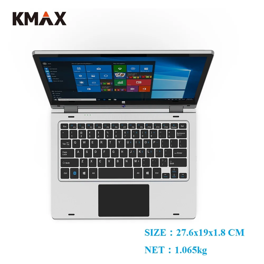 KMAX 11,6 дюймов Windows 10 планшетный ПК ноутбук Z8350 2 в 1 ноутбук FHD ips сенсорный экран HDMI USB 4 Гб 64 Гб Йога 360 rotable мышь