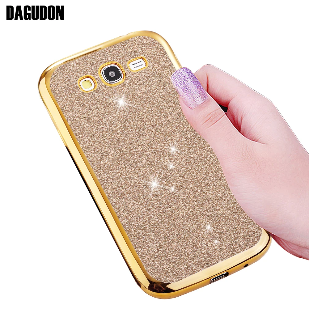 DAGUDON Phone Case For Samsung Galaxy Grand Neo Plus Glitter Bling silicon cover i9060 i9060i |