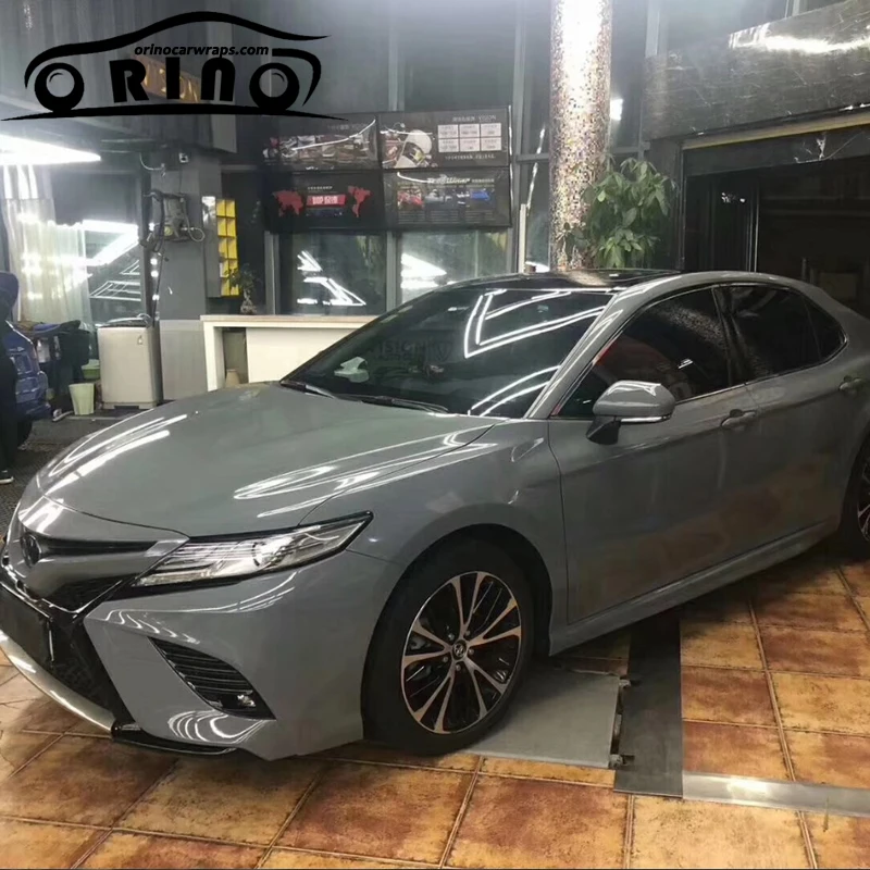

Cement Grey Ultra Gloss Vinyl wrap cement Glossy Nardo Gray Car Wrap Film Coveres with air Free Size:1.52*20M/Roll 5x66ft