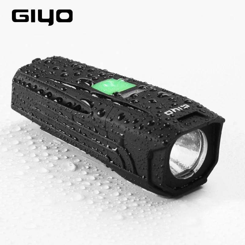 Светодиодный передний фонарь GIYO T6 для велосипеда зарядсветильник через USB мощный