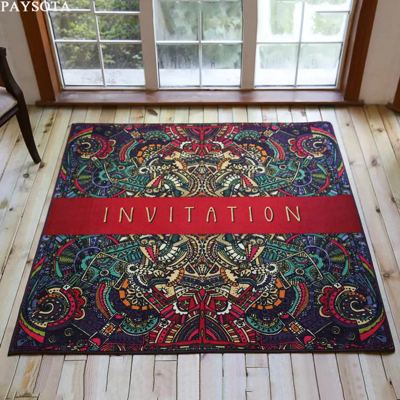 PAYSOTA Готический Противоскользящий ковер для гостиной спальни модные квадратные
