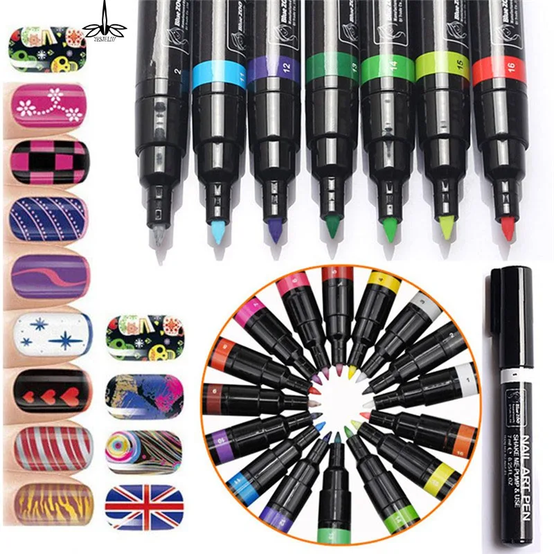 

Nail Art Pen Painting Design Nail Tools UV Gel Polish Nail Pens 3D Nail Art DIY Decoration Art Markers Pen