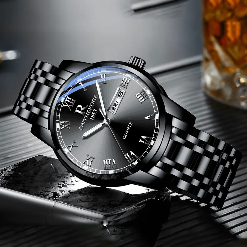 Часы наручные ONTHEEDGE мужские с календарем водонепроницаемые спортивные модные