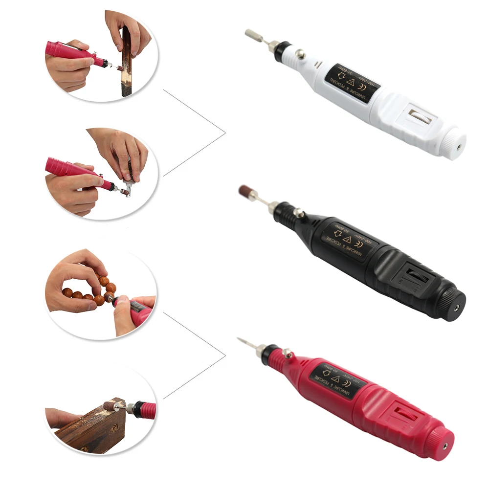 

Electric Grinder Drill Nail Gel Polish Removing Drill Manicure Machine Grinding Rotary Tool Kit for Milling Trimming Engraving