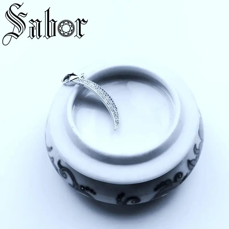 Moon Pave Reiki исцеляющая Подвеска для женщин трендовая Посеребренная DIY ювелирное