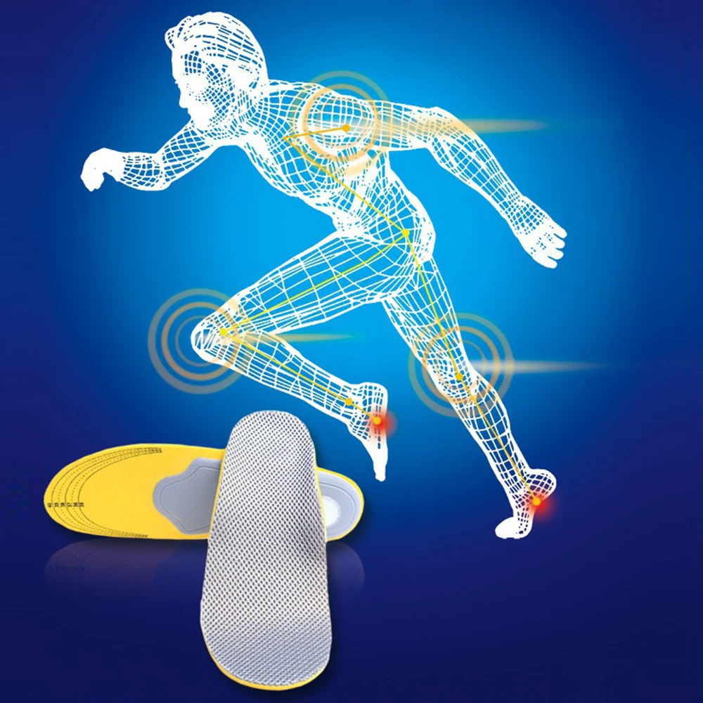 Ортопедические стельки для спортивной обуви премиум класса 1 пара 3D унисекс с