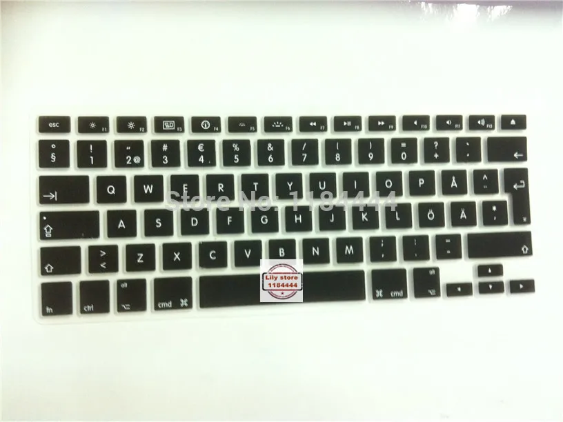 Swedish letter colorful Silicone EU/UK Keyboard Cover Skin Protector sticker film for apple MacBook air Pro 13 15 17 | Компьютеры и