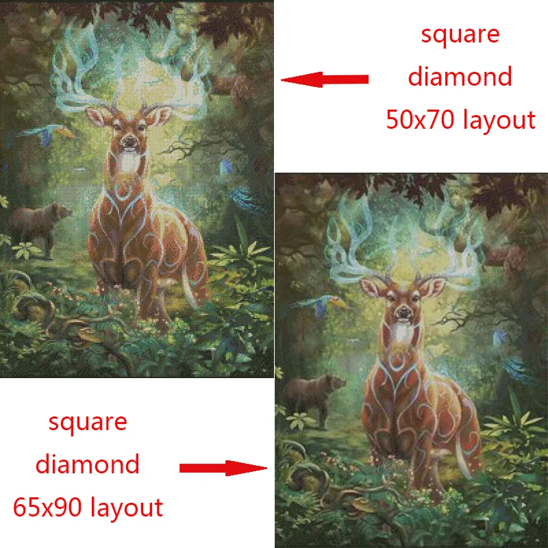 MANHUI DIY алмазная живопись вышивка крестиком олень полная квадратная Алмазная