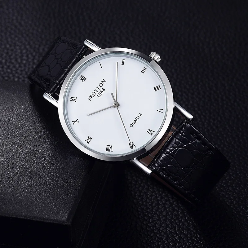 Часы наручные мужские с кожаным ремешком модные брендовые Роскошные спортивные