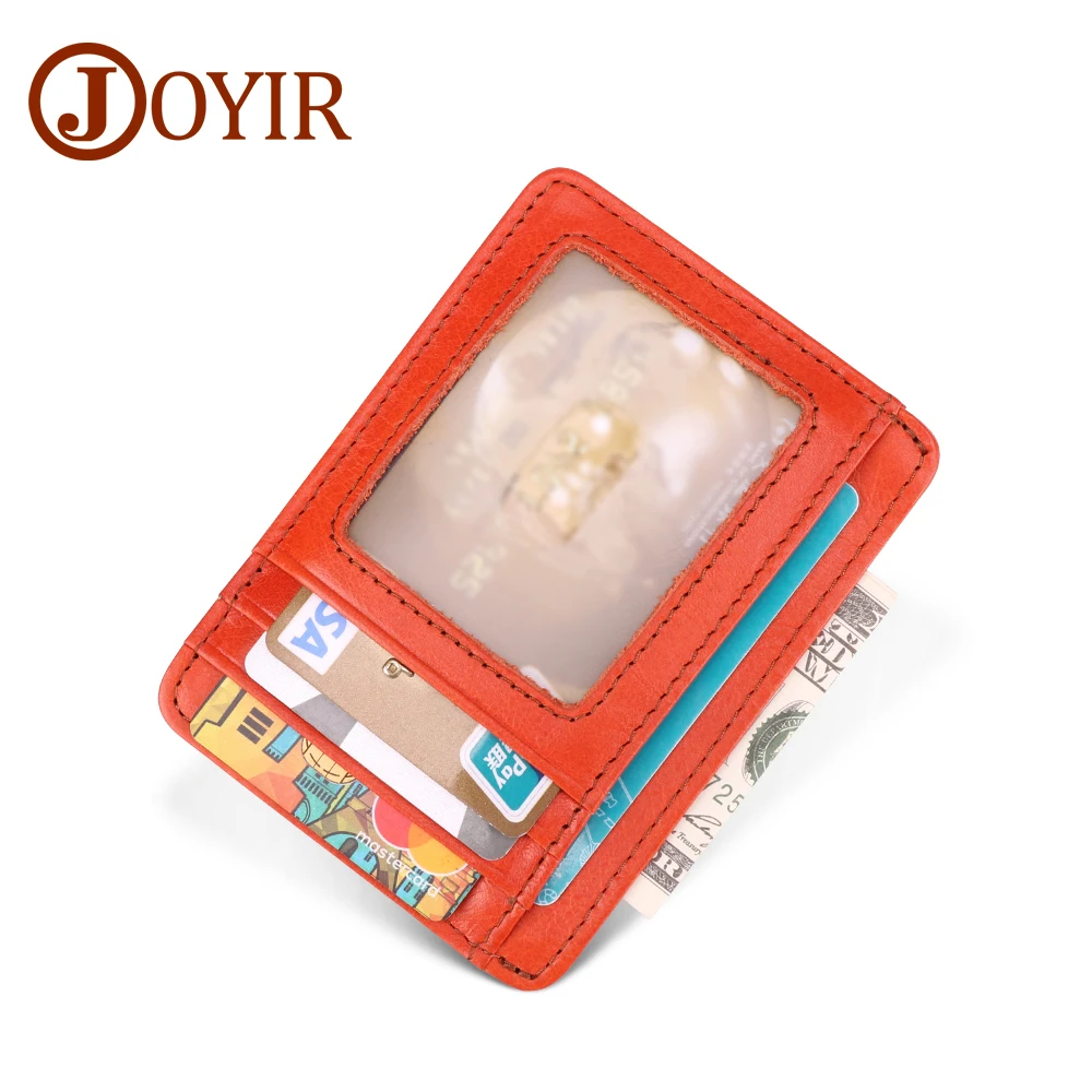 Joyir из натуральной кожи воловьей Rifd держатель для карт s Для женщин мужчин тонкий