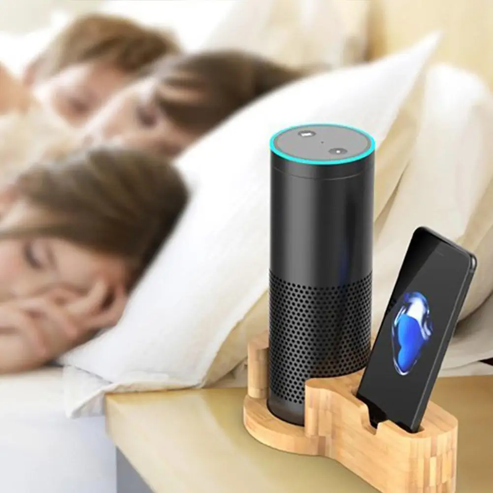 Подставка для телефона с динамиком для Echo для iPhone X, 8, 7, 6, 6s Plus, бамбуковый защитный деревянный держатель для Alexa, поддержка Echo, аксессуары для телефонов