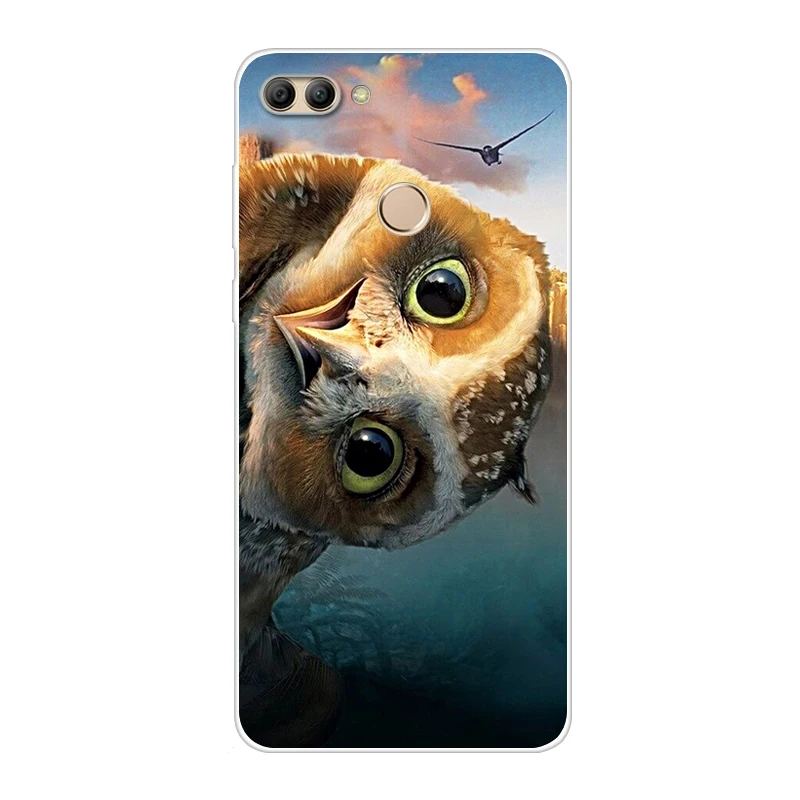 Case For Huawei Y9 2018 Enjoy 8 Plus 5.93 Soft Tpu Transparent Printing Drawing Silicone Phone Cases Cover |