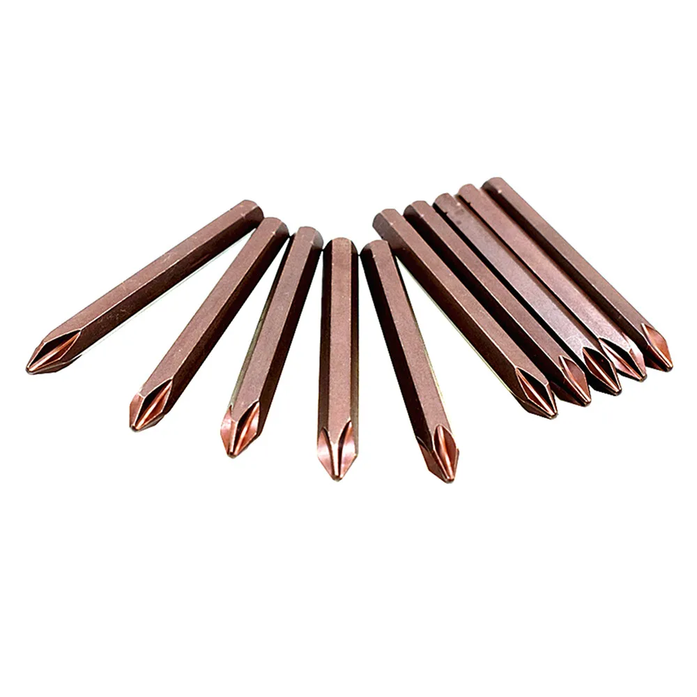 10x PH2 Phillips Bit 10 шт. воздействие отвертка 8 мм шестигранным хвостовиком Phillips щелевые биты инструменты 80 мм Длинные Магнитная Топ отвертка Набор бит PH1 PH2 PH3 SL9 - Цвет: 10x PH2 Phillips Bit