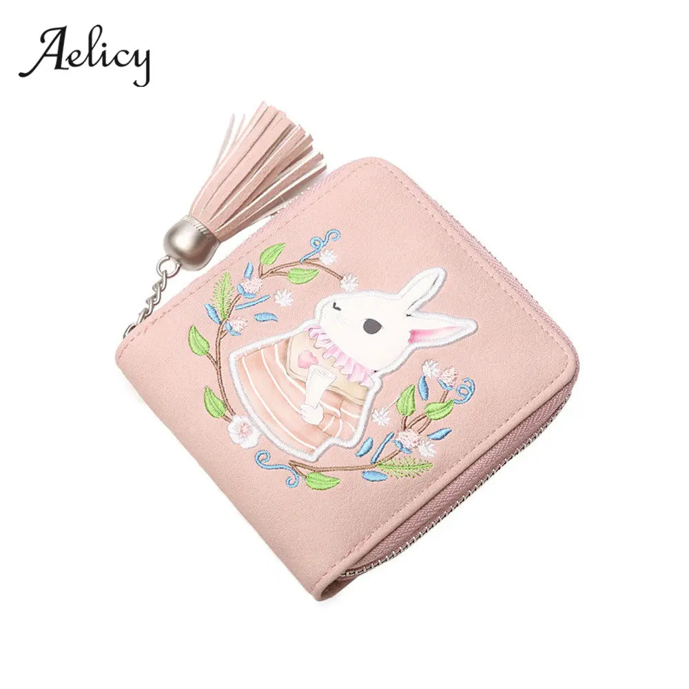 Aelicy Модный женский клатч с принтом животных кошельки на молнии короткий