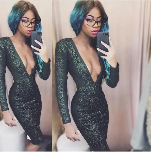 Горячая Распродажа женское сексуальное с v-образным вырезом длинным рукавом