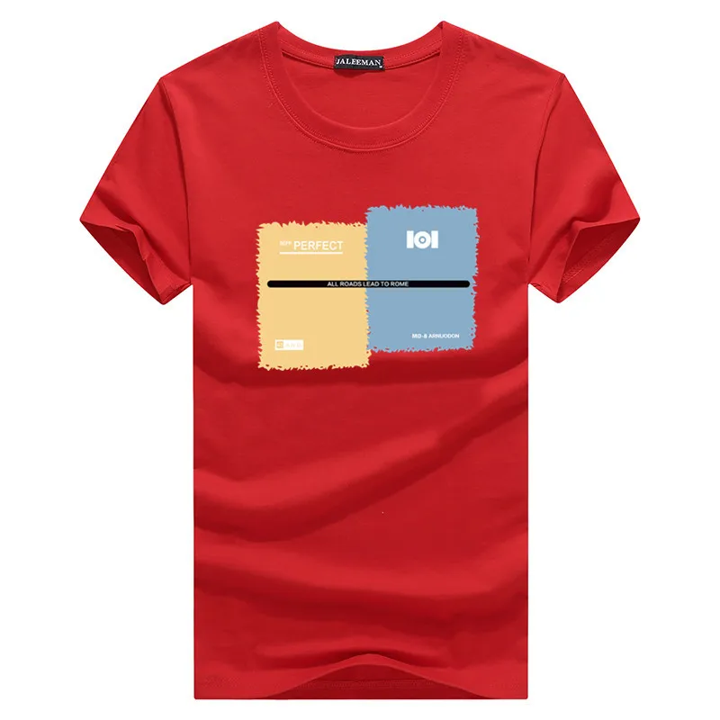 Летняя мужская футболка новинка 2019 Корейская Повседневная Свободная с круглым