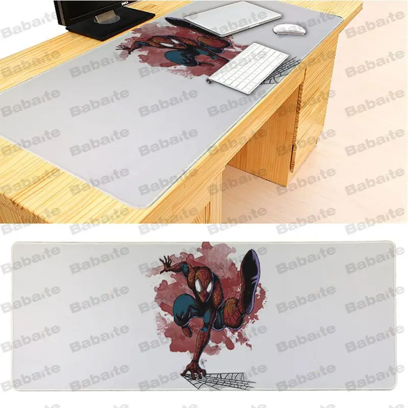 Игровой коврик для мыши Babaite с изображением Человека-паука размер 40x90 см