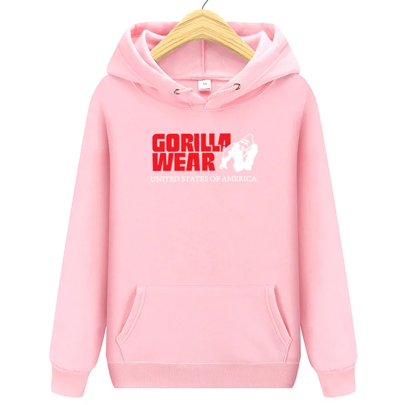 Футболки Gorilla Fashion Hoody удобные простые с буквенным принтом Мужские/Женские