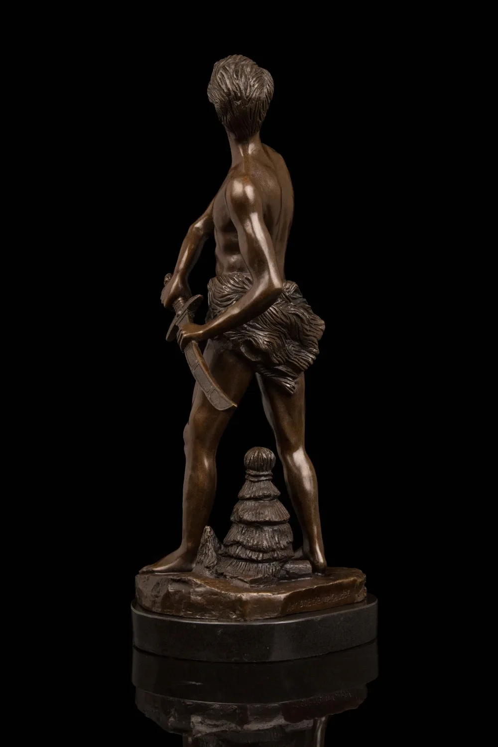 Искусство ремесла медь классическая самурайская скульптура с мечом бронзовые