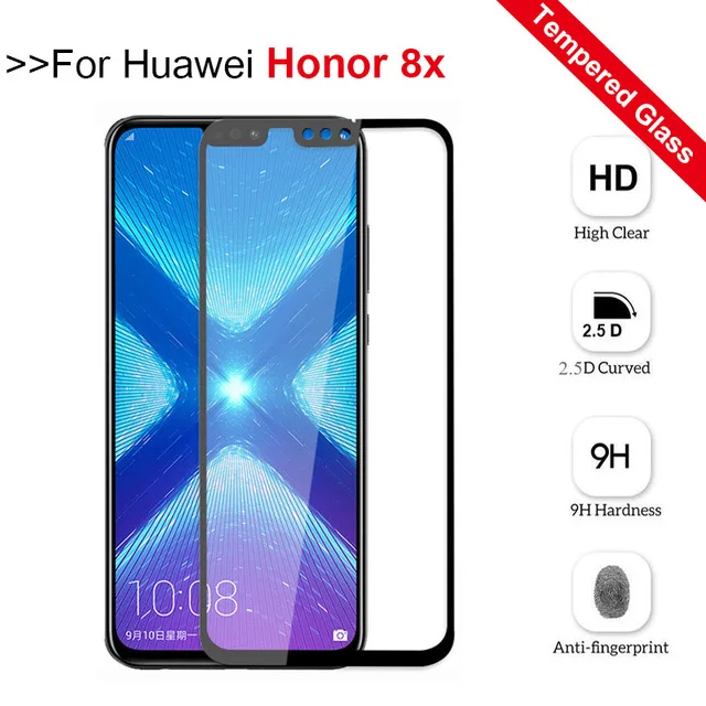Закаленное стекло для Honor 8X 9H Защитная пленка Huawei 8X|Защитные стёкла и плёнки