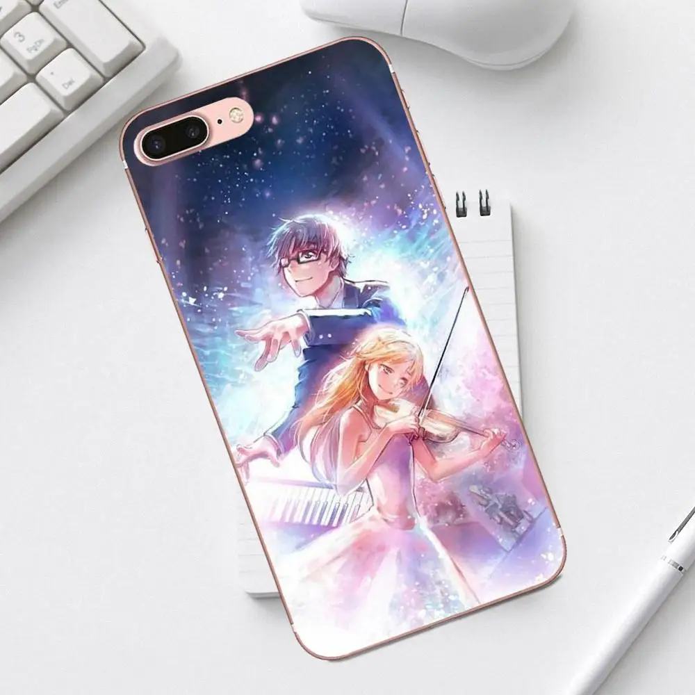 Мягкий кремнезем каваи ваша лежа в апреле обои для iPhone 4 4S 5 5C SE 6 6S 7 8 Plus X XS Max XR Galaxy A3