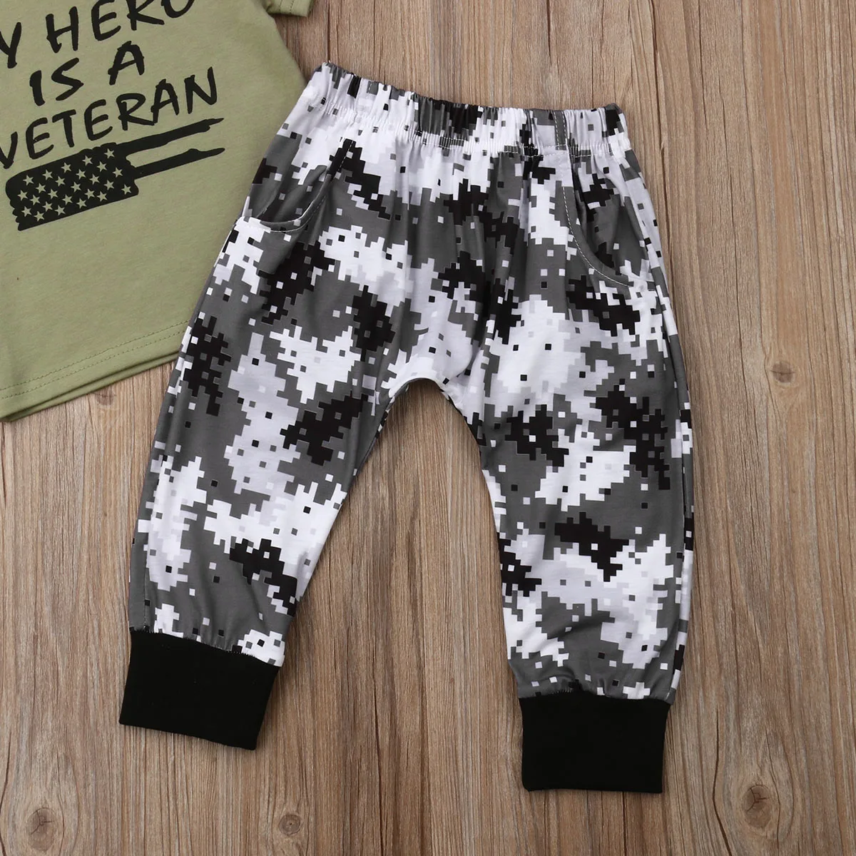 1-5Years Summer Toddler Kids Baby Boy T-shirt Tops+Long Pants Leggings Outfits Clothes |