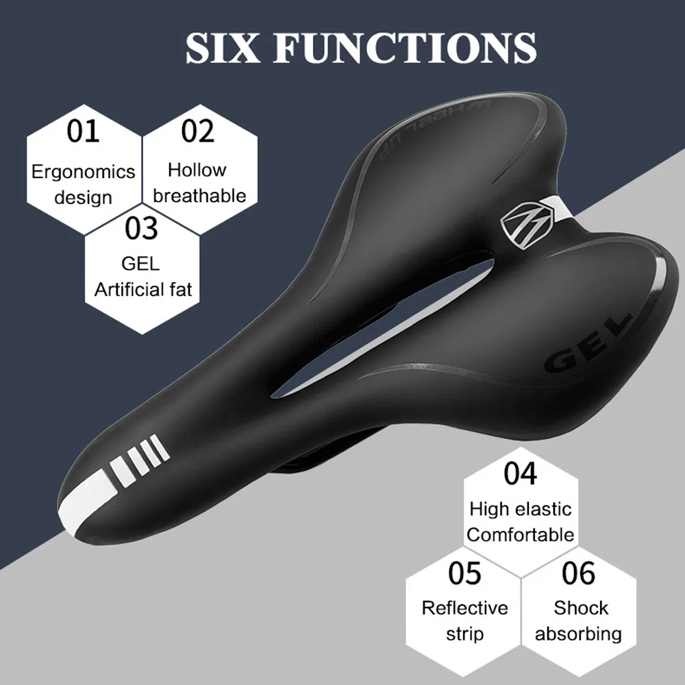 Comfortable Professional Bicycle Cycling Saddle Hollow Design Cushion Seat Hi-ten Steel Rail Mountain Road Bike MTB Saddle Z0701