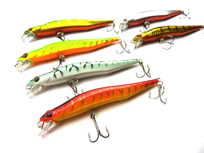 6 шт./лот видов цветов искусственные приманки жесткие рыболовные 12 см 10 г свитер