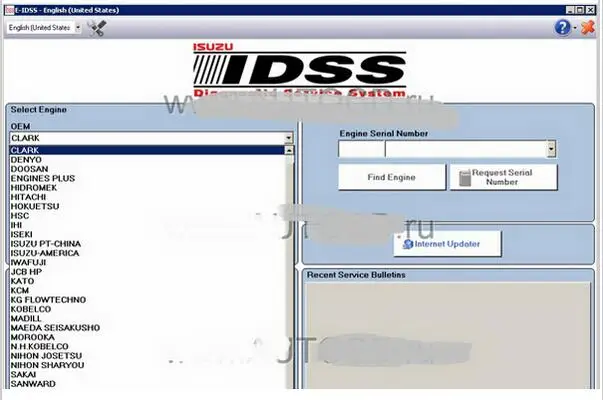 Для Isuzu E-IDSS Engineering Release 2018-система диагностики