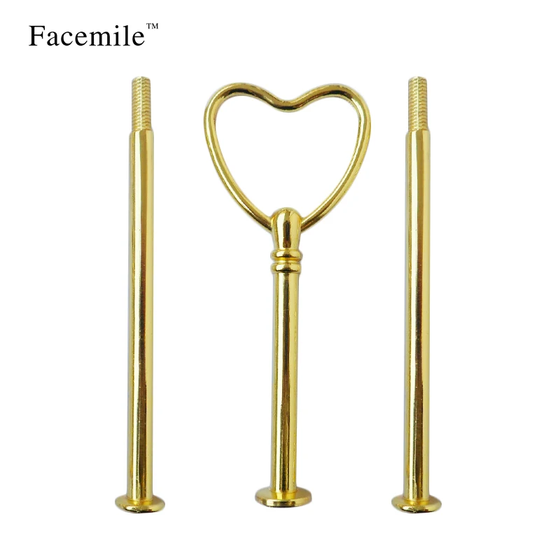 Подставка для крема 3 уровня серебристая золотистая нержавеющая сталь | Дом и сад